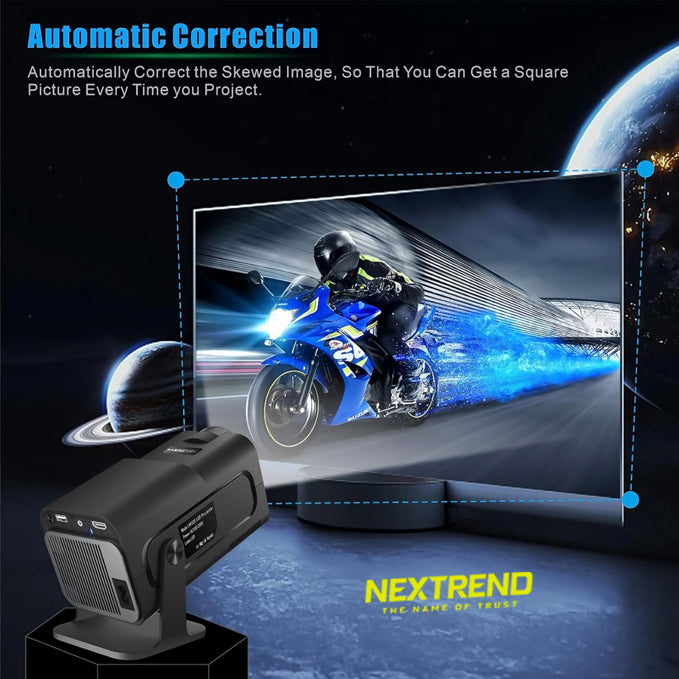 4K Smart Mini Projector 180° rotation & WiFi 6