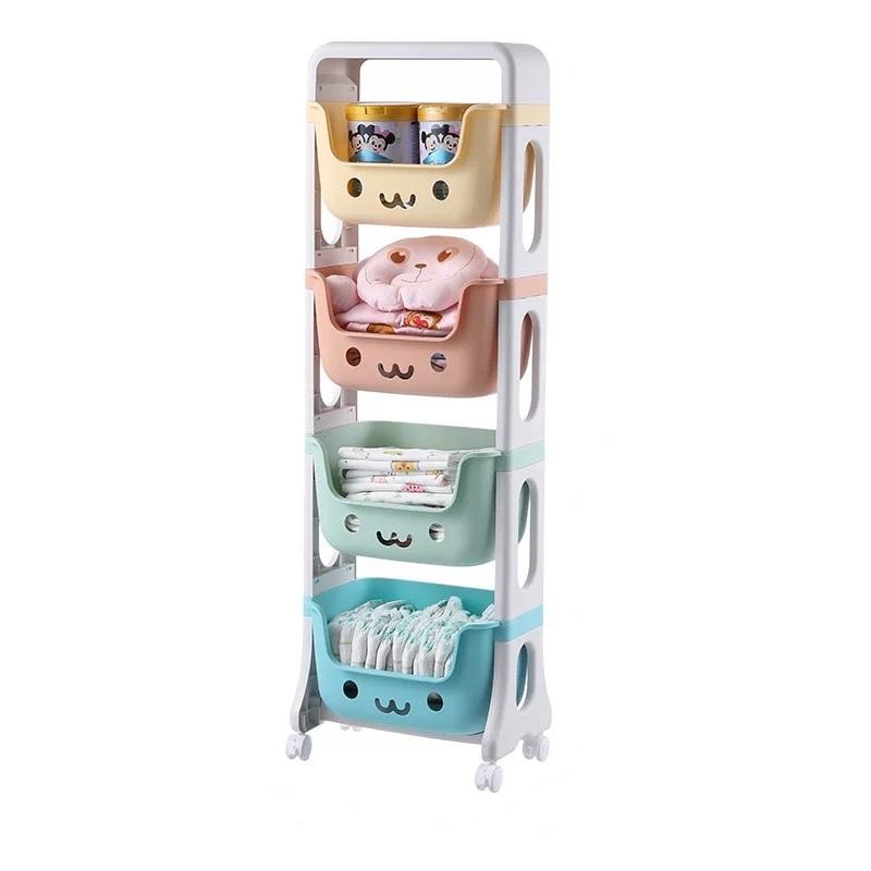 Multicolored storage rack with cartoon face design on a white background NexTrend UAE Cash on Delivery