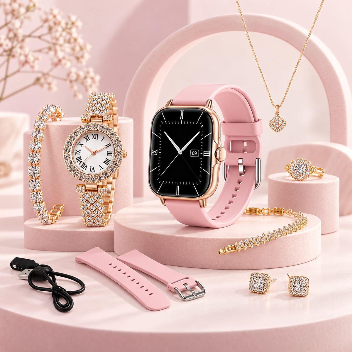 A58 Plus women's smartwatch 6-in-1 gift set